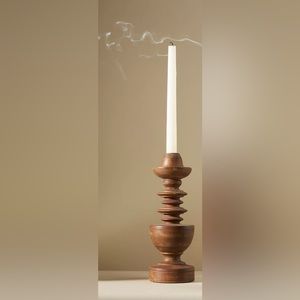 Anna Spiro Wooden Taper Candlestick Set of 2